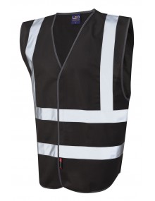 Leo Pilton Reflective Waistcoat - Black High Visibility